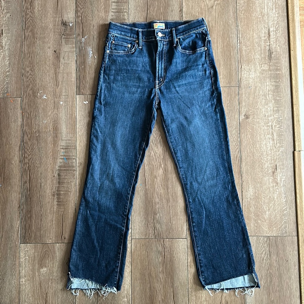 MOTHER Brand The Insider Crop Step Fray Jeans